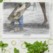 ファリアブラックスミスのシューイング馬 キッチンタオル (折り畳み)