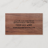 ファリアホースシューサービスウッド 名刺 (裏面)