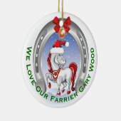 ファリアーへのキュートな馬のクリスマスギフト セラミックオーナメント (右)