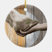 ファリアーへのキュートな馬のクリスマスギフト セラミックオーナメント (裏面)