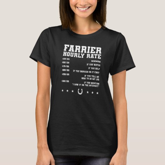 ファリアー時給ブラックスミス馬蹄形鍛冶 Tシャツ (正面)