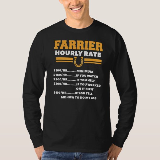 ファリアー時給ブラックスミス馬蹄形鍛冶 Tシャツ (正面)