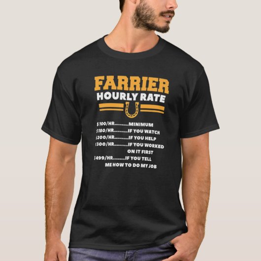 ファリアー時給ブラックスミス馬蹄形鍛冶 Tシャツ (正面)