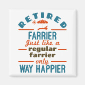 ファリア退職したリタイアおもしろいメントの幸福 マグネット (正面)