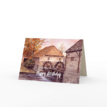 ファリダグリーンフィー絵画ルドのウォーターミルウォーターカラー