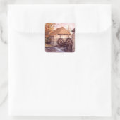 ファリダグリーンフィー絵画ルドのウォーターミルウォーターカラー スクエアシール (バッグ)