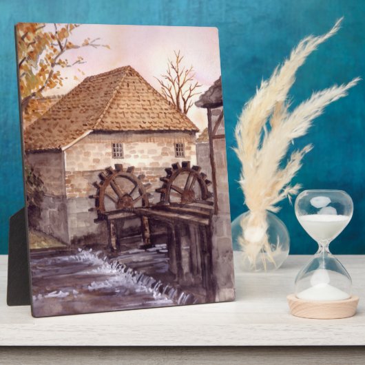 ファリダグリーンフィー絵画ルドのウォーターミルウォーターカラー フォトプラーク (側面)