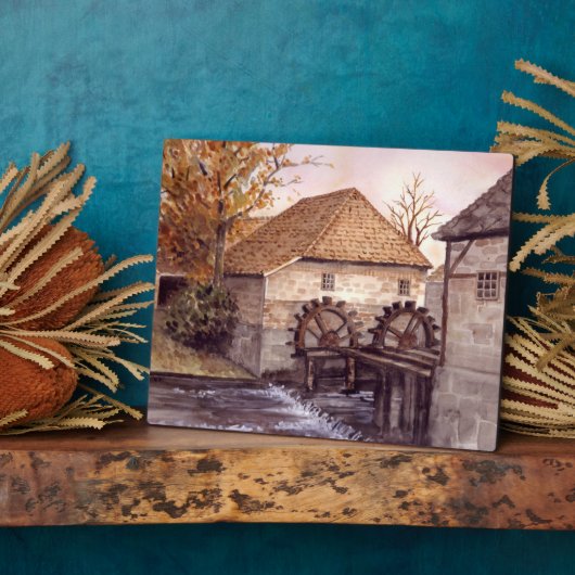 ファリダグリーンフィー絵画ルドのウォーターミルウォーターカラー フォトプラーク (側面)