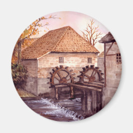 ファリダグリーンフィー絵画ルドのウォーターミルウォーターカラー マグネット