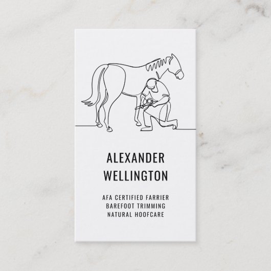 ファリモダンアホースショーウマ科のフズトリム 名刺 (正面)