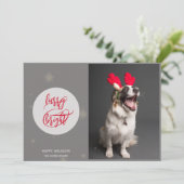 ファリー&ブライト | オーダーメイド名&写真 | ハッピー シーズンカード (スタンド正面)