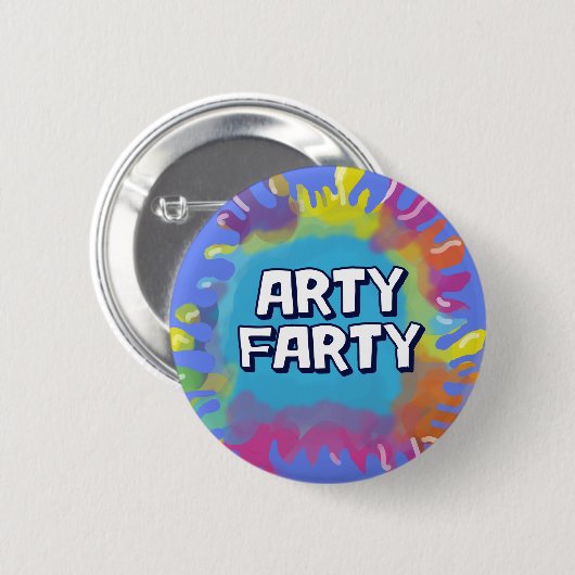 ファリ芸術品を気取ったティ画家絵を描の塊 缶バッジ (正面&裏面)