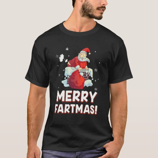 ファルおもしろいメリーマスサンタクロースファルティングクリスマス Tシャツ (正面)