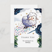 ファルお洒落ミヤードヒツジ誕生日 サンキューカード (正面/裏面)