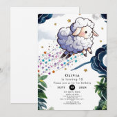 ファルお洒落ミヤードヒツジ誕生日 招待状 (正面/裏面)