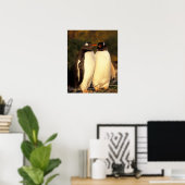ファルクランズ諸島。Gentooペンギン。（火砕石） ポスター (ホームオフィス)