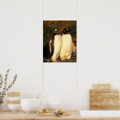 ファルクランズ諸島。Gentooペンギン。（火砕石） ポスター (キッチン)