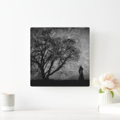 ファルグリーガーオリジナルアートの境界線 スクエア壁時計 (ホーム)