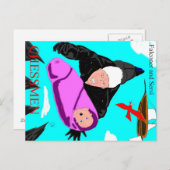 ファルコナーおよびセルシ葉書 ポストカード (正面/裏面)