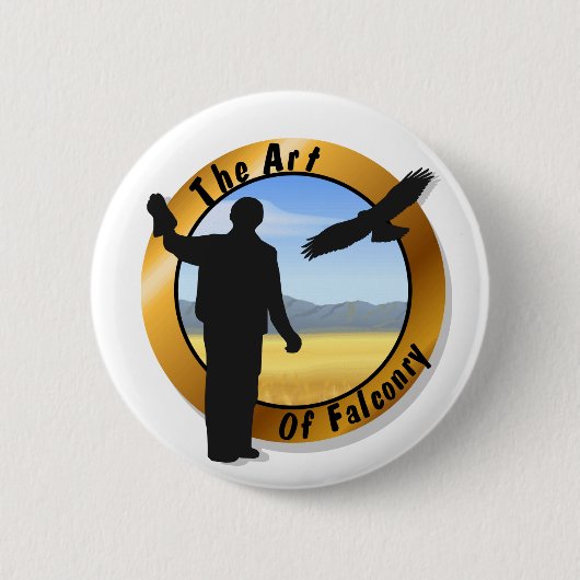 ファルコナーメダリオンラウンドボタン 缶バッジ (正面)