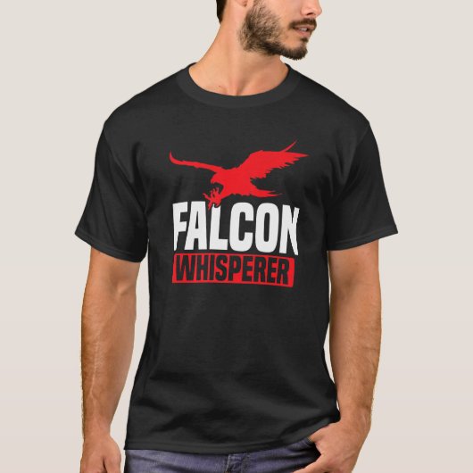 ファルコリー《鳥》ハヤブサウィスペラー狩りマスターファルコナー Tシャツ (正面)
