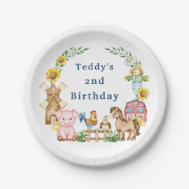 ファルシンプルミヤモダンード子供の誕生日 ペーパープレート