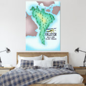 ファルスター島デンマーク旅行ポスター。 キャンバスプリント (インサイチュ (寝室))