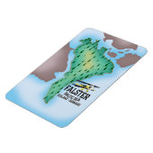 ファルスター島デンマーク旅行ポスター。 マグネット (左側)