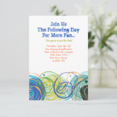 ファルティーアートバーバルミツワーパーティーカード 招待状 (スタンド正面)