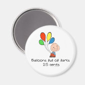 ファルトでいっぱいのバルーン マグネット (正面/裏面)
