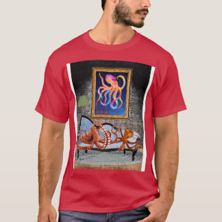 ファルトアートシーの洗練されたタコ Tシャツ