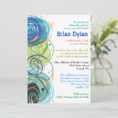 ファルトアートシーバーバルミツワー招待状 招待状 (スタンド正面)