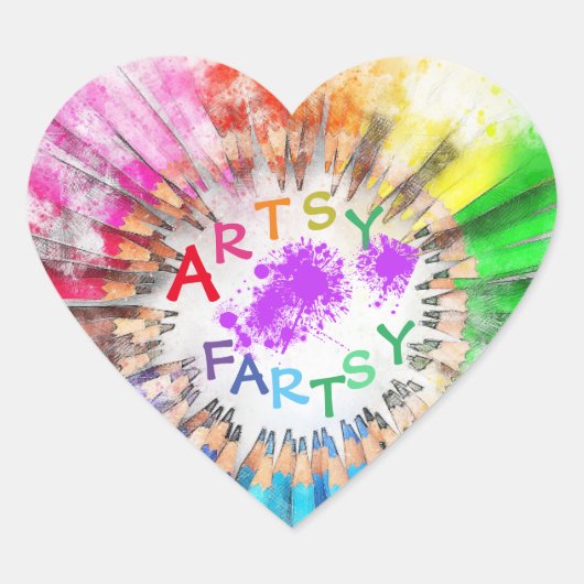 ファルトアートシー・アート・ステッカー ハートシール (正面)