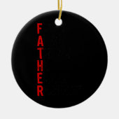 ファルト考えと彼は尊敬の父の日を稼ぐ セラミックオーナメント (正面)