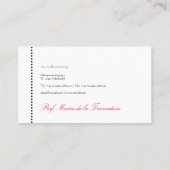 ファルベ・ウント・リニー 名刺 (裏面)