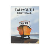 ファルマウスコーンウォール魚釣りボート旅行ポスター ノートパッド (回転)