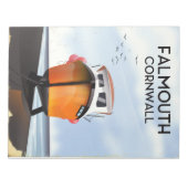 ファルマウスコーンウォール魚釣りボート旅行ポスター ノートパッド (正面)