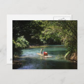 ファルマスのマーサ・ブレー川にラフティング ポストカード (正面/裏面)