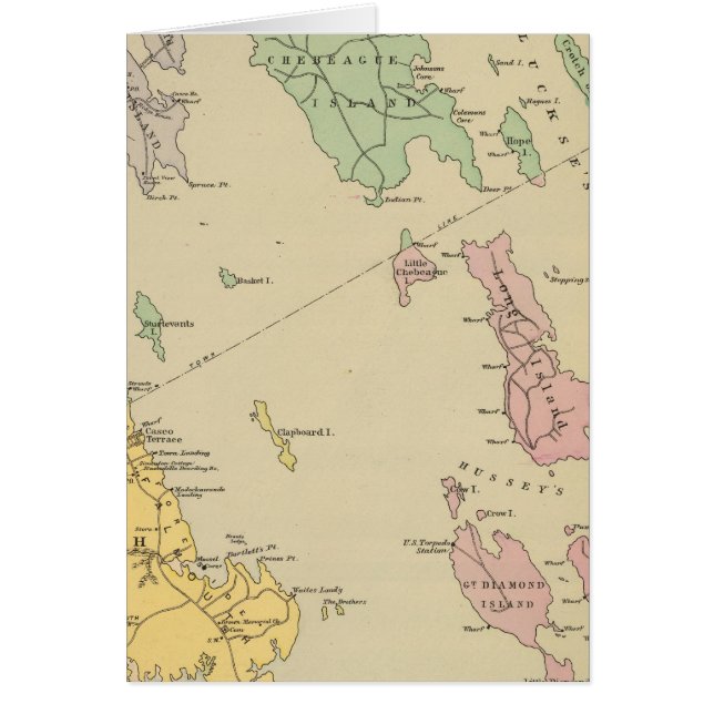 ファルマス前側付近の島々、カスコ湾 (正面)