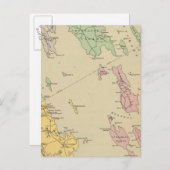 ファルマス前側付近の島々、カスコ湾 ポストカード (正面/裏面)