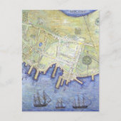 ファルマス・ネック・メインのヴィンテージの地図(1775) ポストカード (正面)