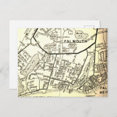 ファルマス、MAヴィンテージマップ ポストカード (正面/裏面)