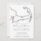 ファルマスMAカジュアルの結婚リハーサルディナー 招待状 (正面)