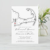 ファルマスMAカジュアルの結婚リハーサルディナー 招待状 (スタンド正面)