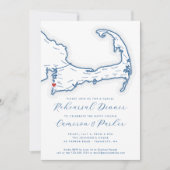 ファルマスMAカジュアルの結婚リハーサルディナー 招待状 (正面)