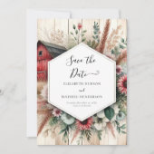 ファルモダンミヤード納屋周囲の庭結婚ズ セーブザデート (正面)