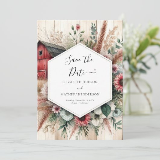 ファルモダンミヤード納屋周囲の庭結婚ズ セーブザデート (スタンド正面)