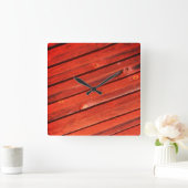 ファルレート、標準的なスウェーデンのファルンの色 スクエア壁時計 (ホーム)