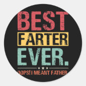 ファル最高のターは父のパパのジョークをおもしろい意味する ラウンドシール (正面)