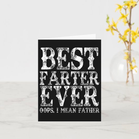 ファル最高のターーOop私は父ファルト脂肪をおもしろい意味 カード (黄色い花)